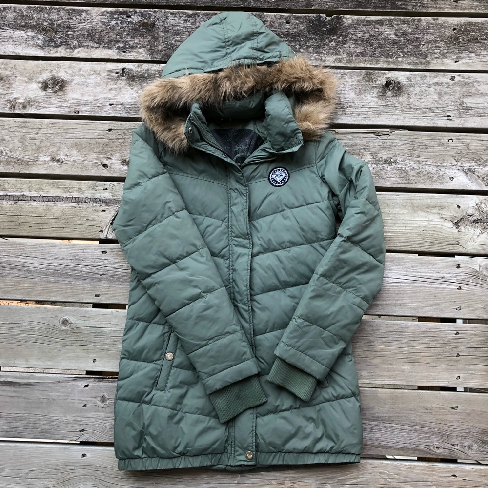 Roxanne Army Green Puffer Coat